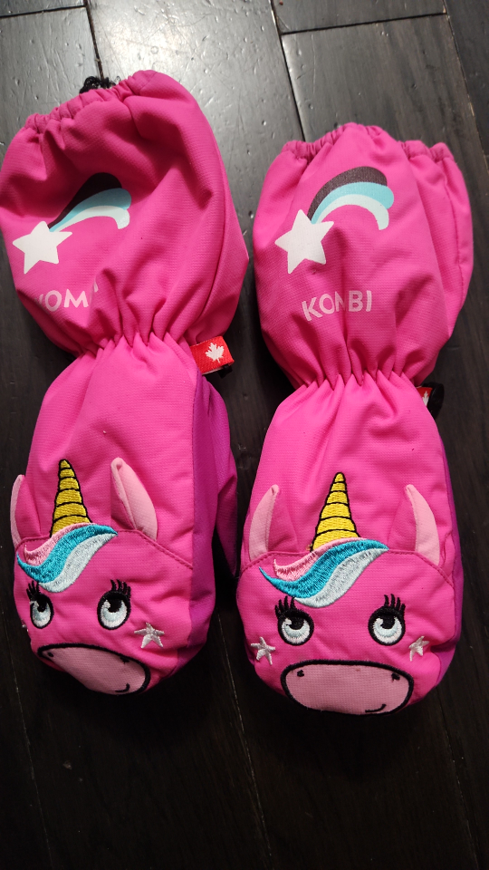Kombi Unicorn Mittens (Size small)