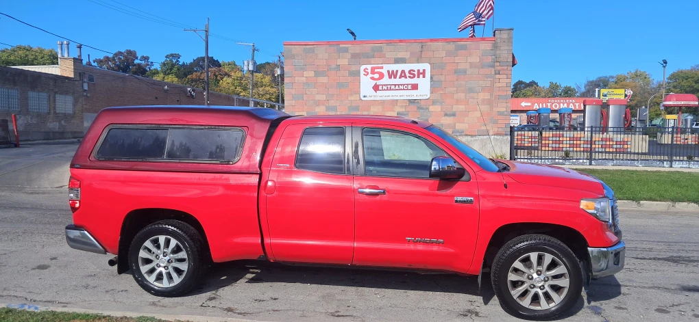 Red Toyota Tundra Truck with Camper Shell - photo 2