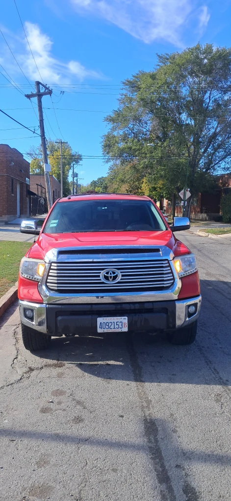 Red Toyota Tundra Truck with Camper Shell - photo 3