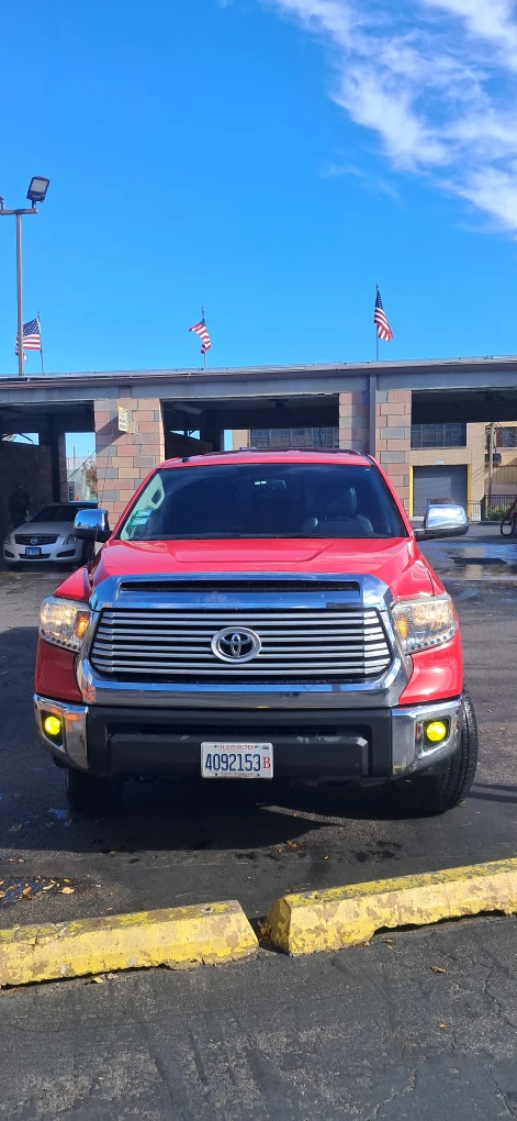 Red Toyota Tundra Truck with Camper Shell - photo 5