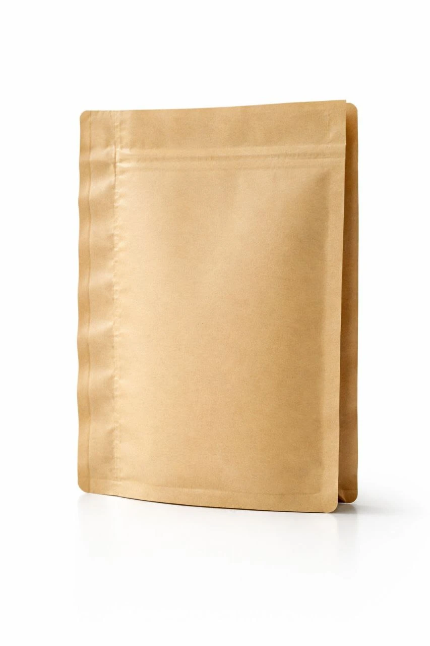 Eco-Friendly Kraft Paper Stand-Up Pouches with Resealable Zipper - photo 2