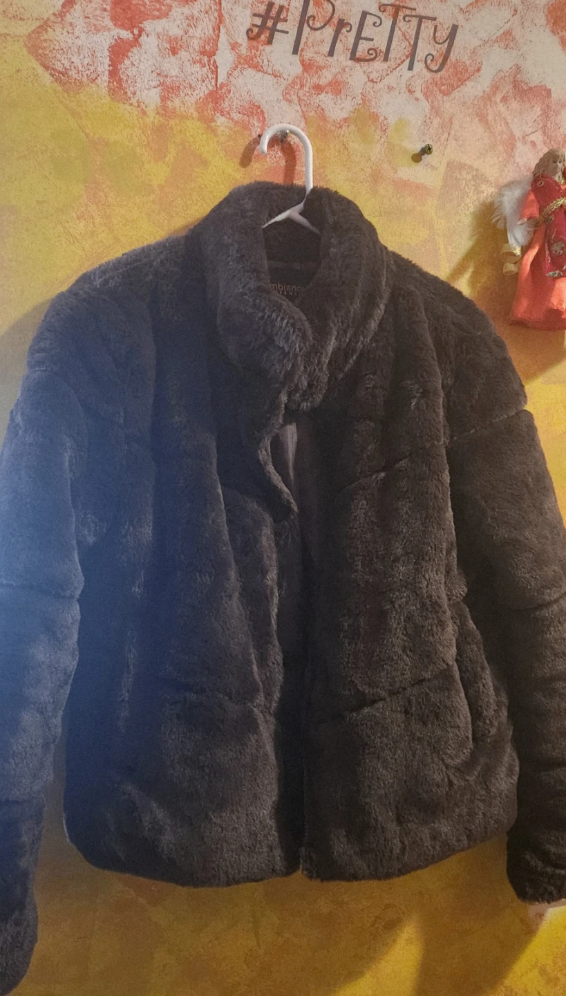 Faux Fur Jacket - Brown - photo 2