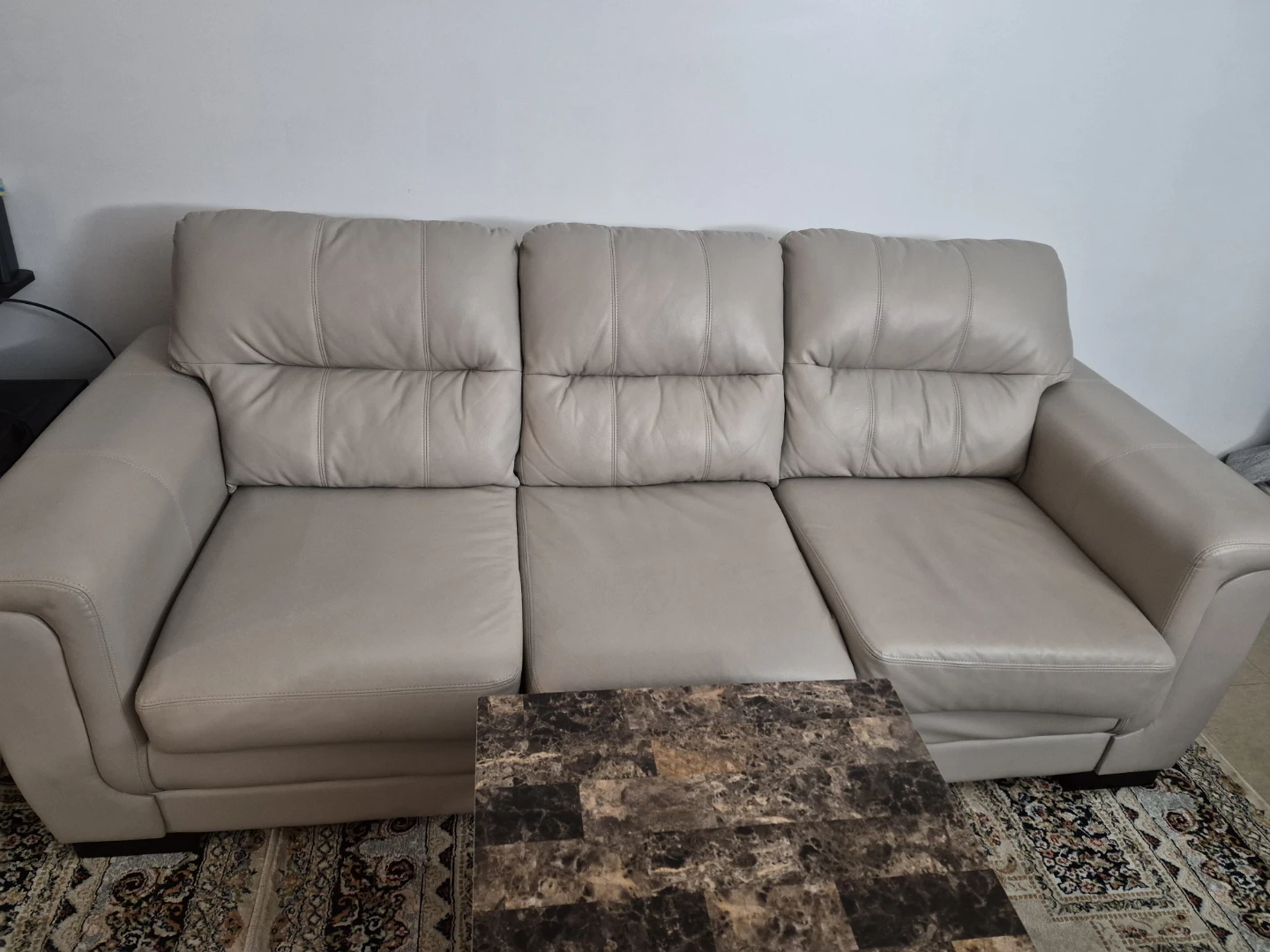 Beige sofas, TV with stand, Dining Table, Coffee tables for sale - photo 3