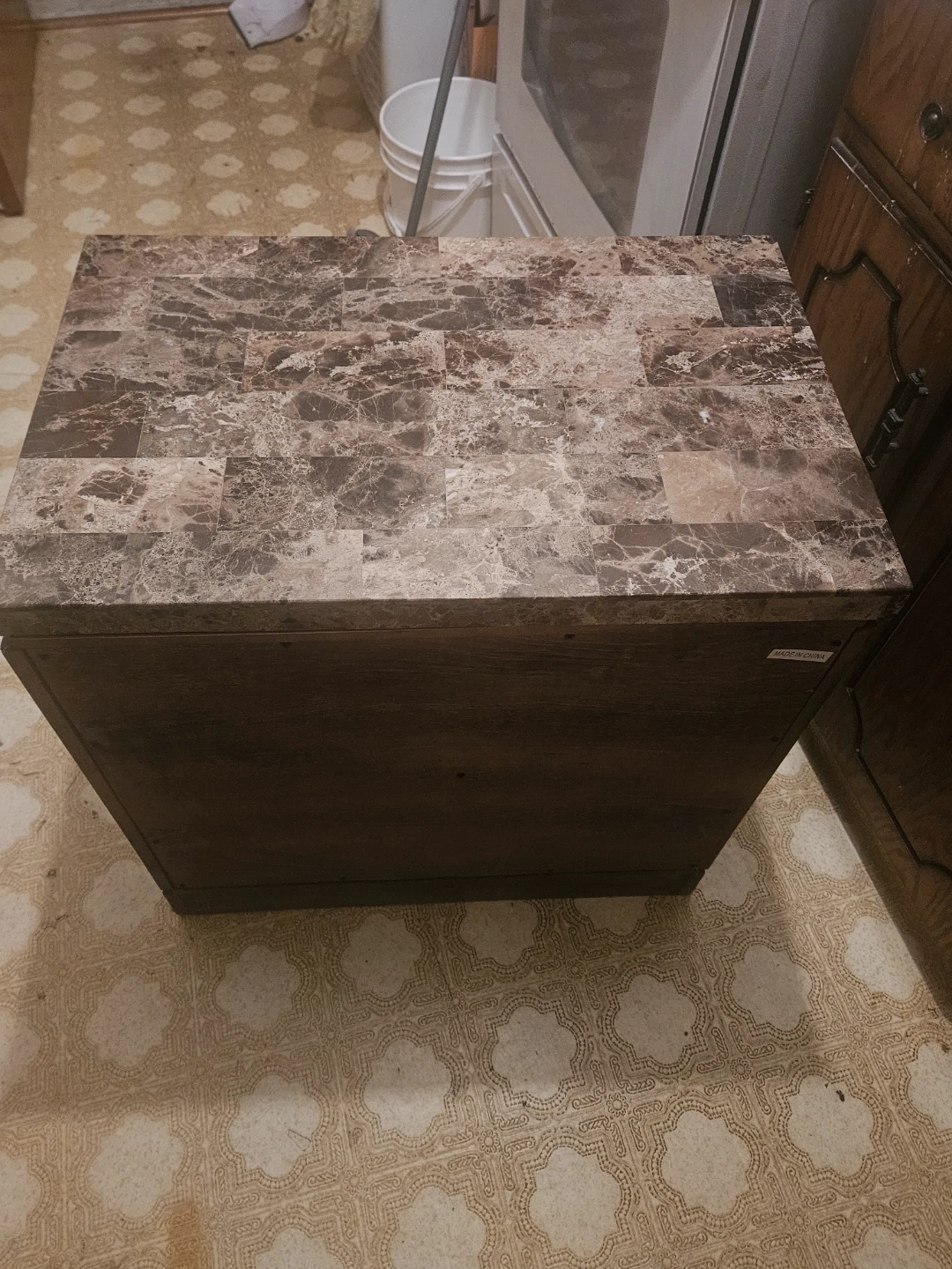 Marble top mini dresser