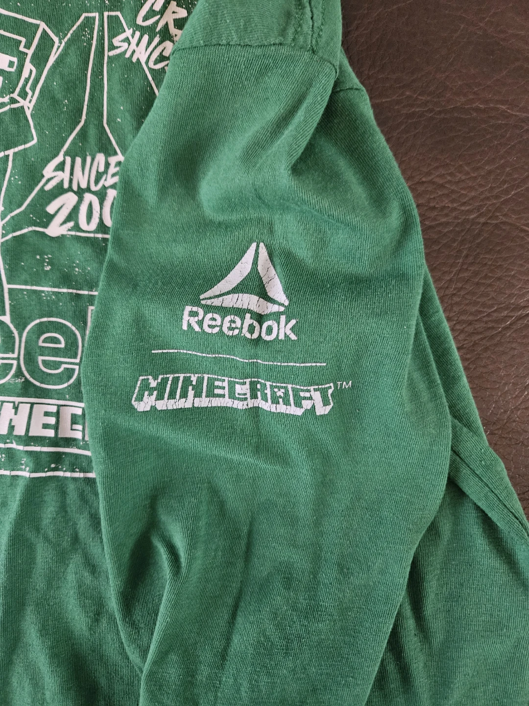 Reebok Minecraft Green Long Sleeve Shirt - Size M - photo 3