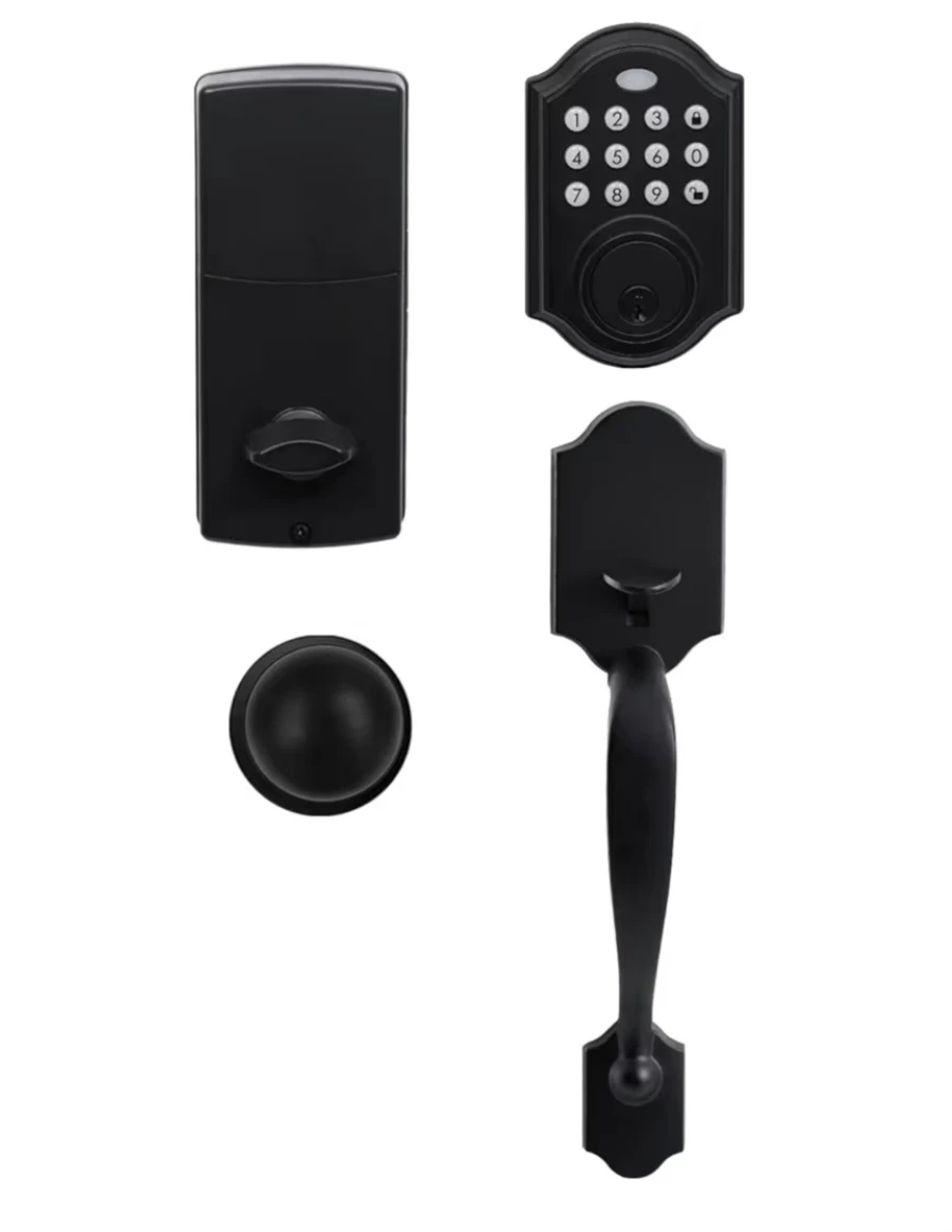 Black Electronic Door Lock Set