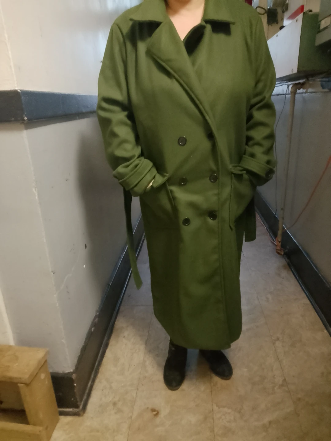 Olive Green Trench Coat - photo 2