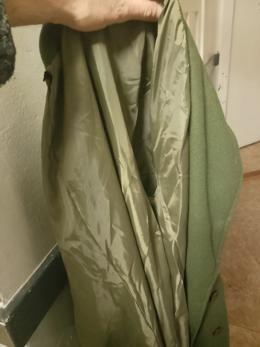 Olive Green Trench Coat - photo 5