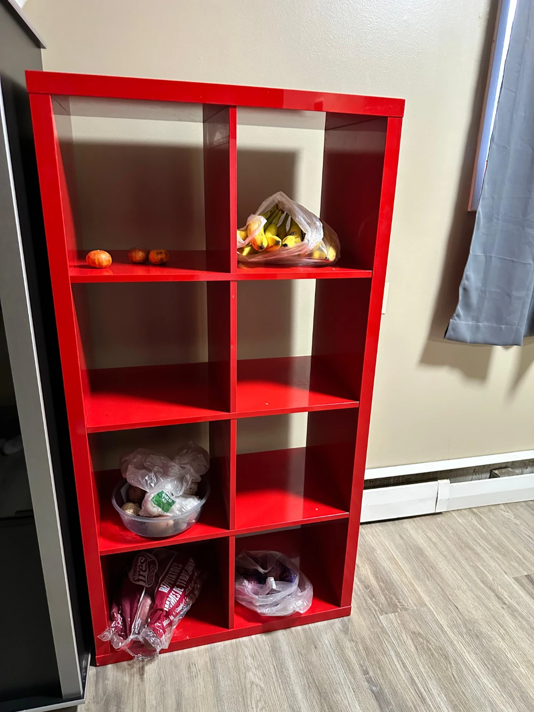 Red 8-Cube book Shelf