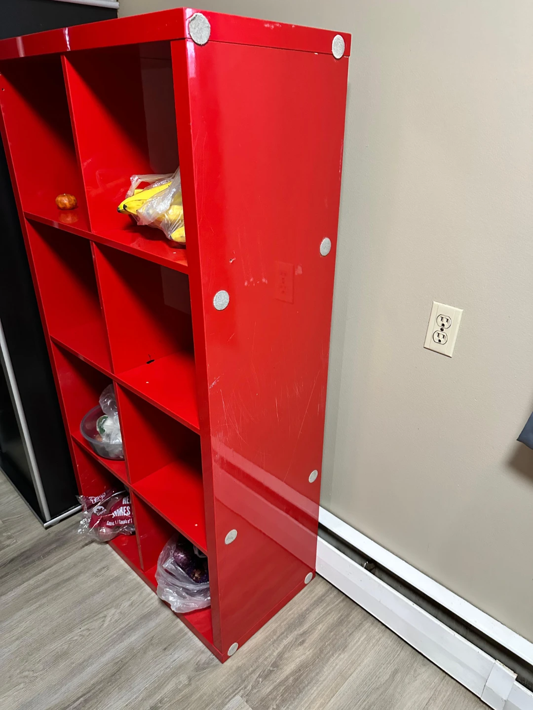 Red 8-Cube book Shelf - photo 2