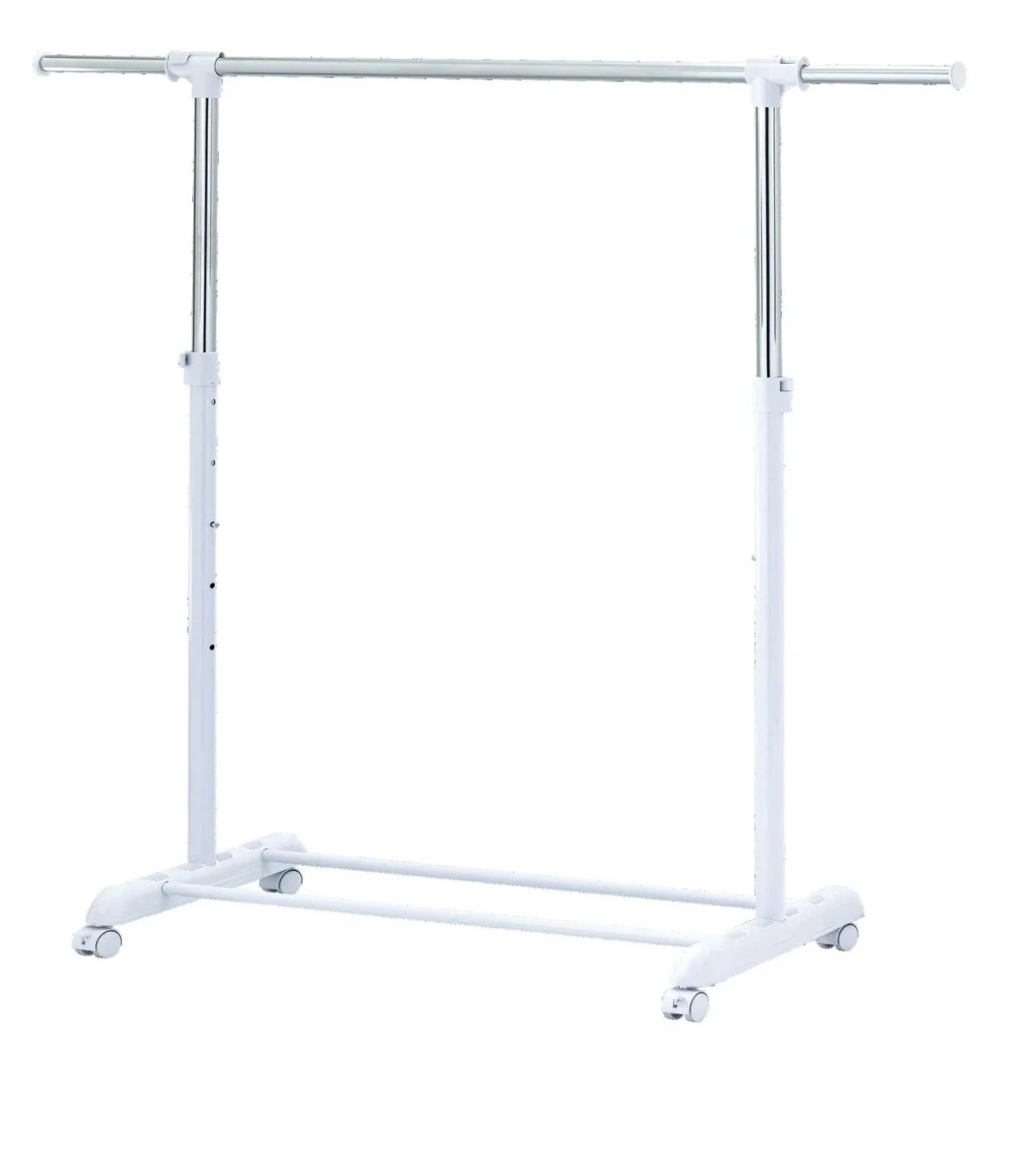 Adjustable Height Clothes Rack - White no wheels