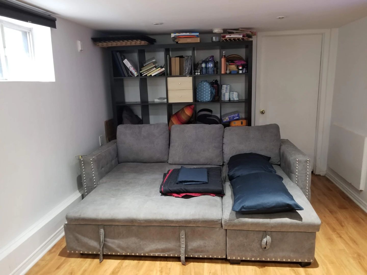 Grey Sectional Sofa Bed with Storage - photo 2