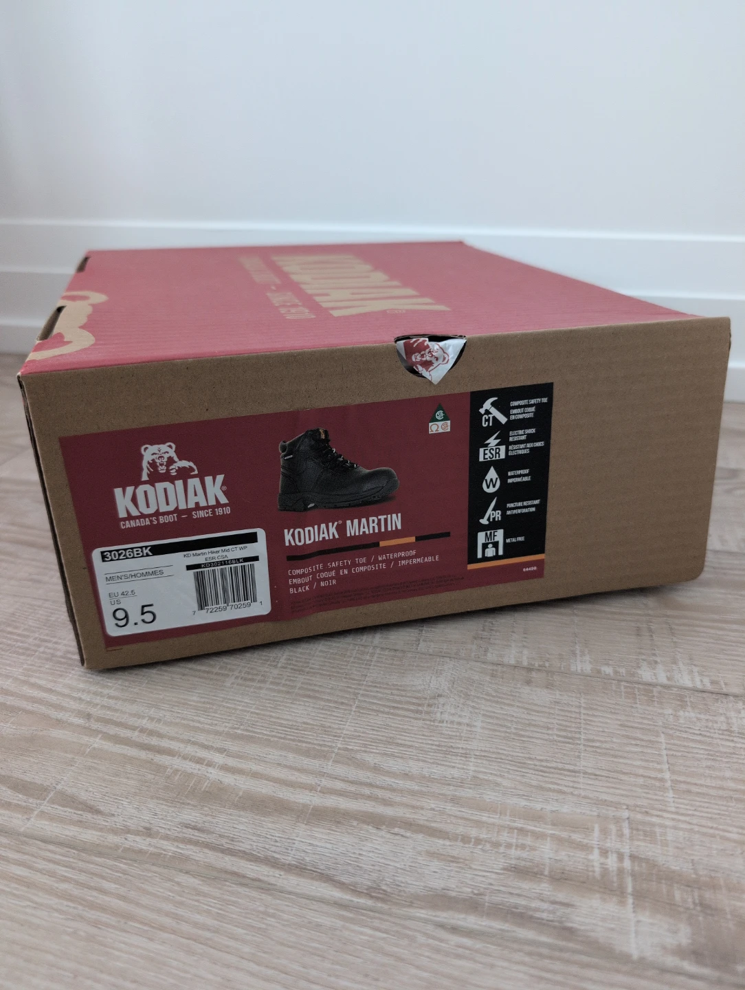 New Kodiak Martin Black Work Boots - Size 9.5 - photo 5