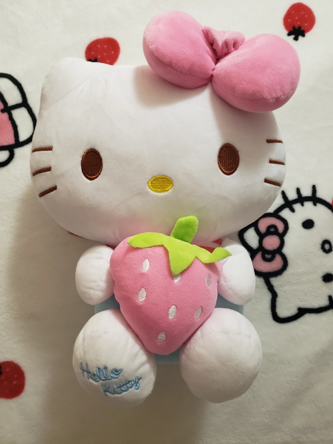 Hello Kitty Plush Toy with Strawberry