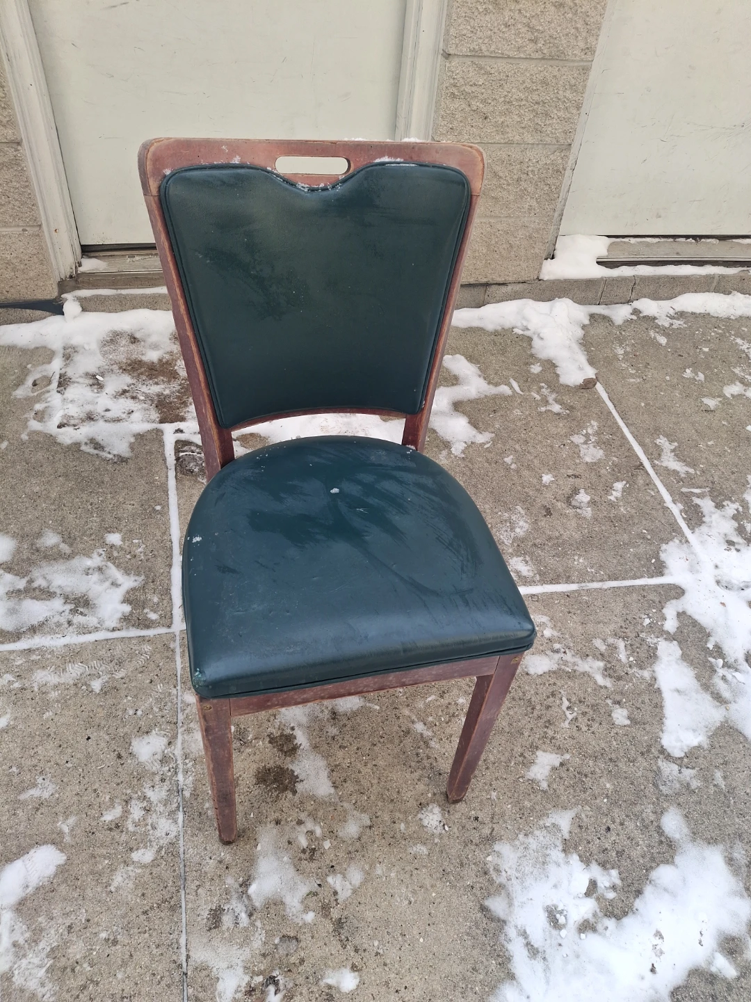 Vintage Wood Dining Chair – Sturdy, Great for DIY