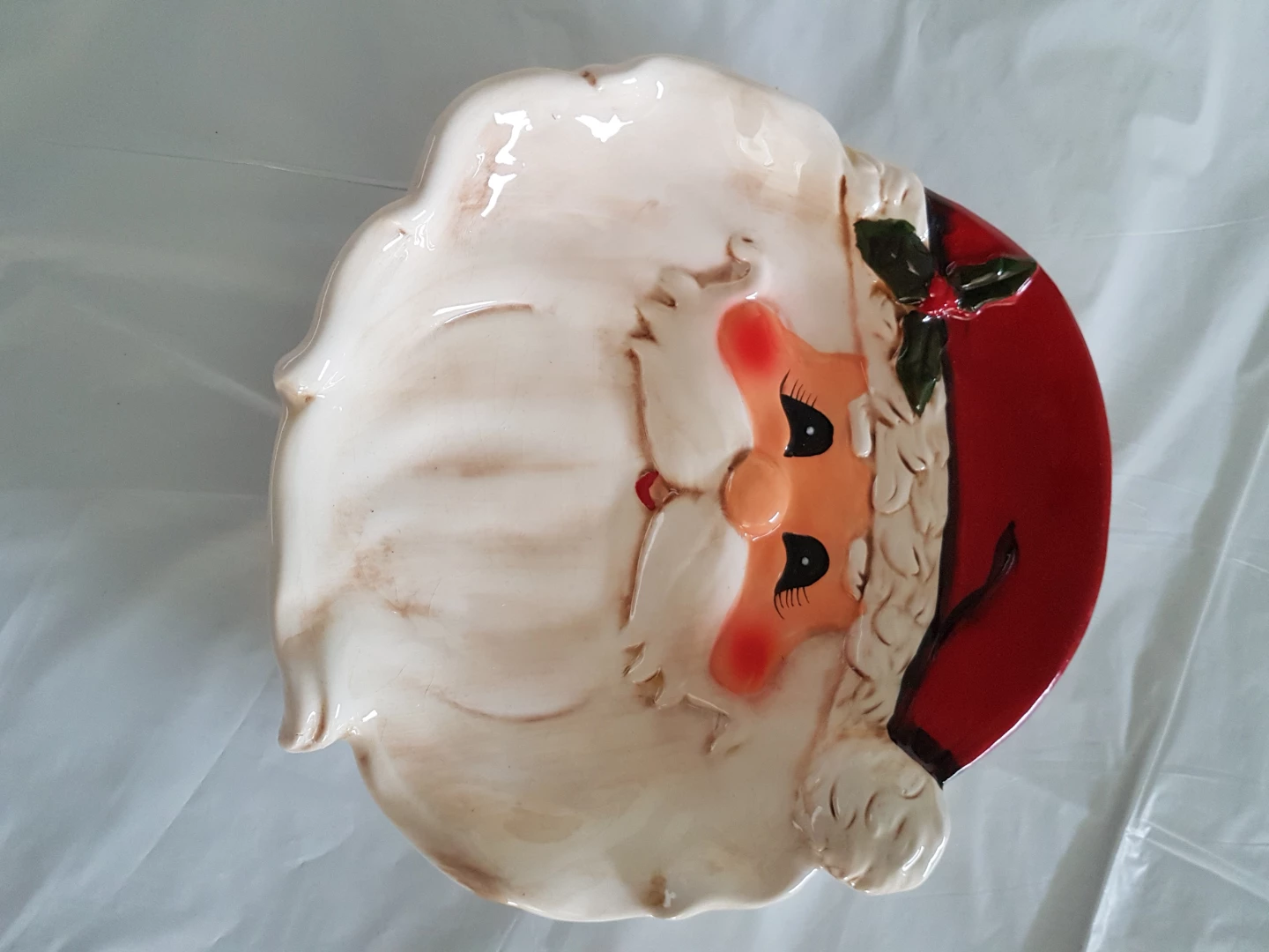Vintage Santa Claus Ceramic Serving Dish - photo 3