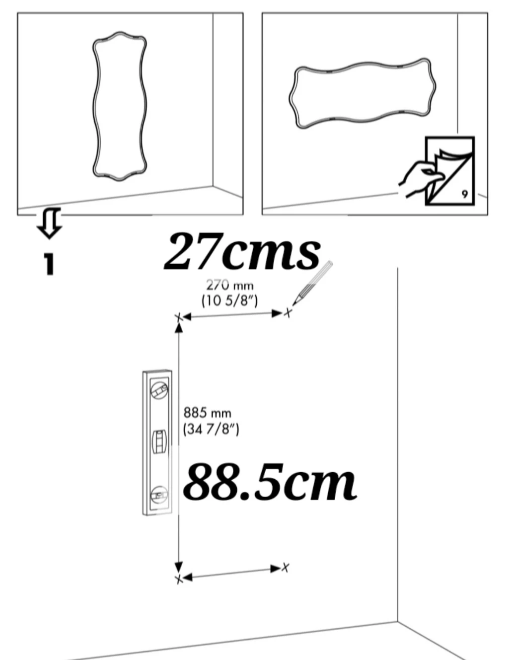 Wall Mirror with Mounting Hardware - photo 4