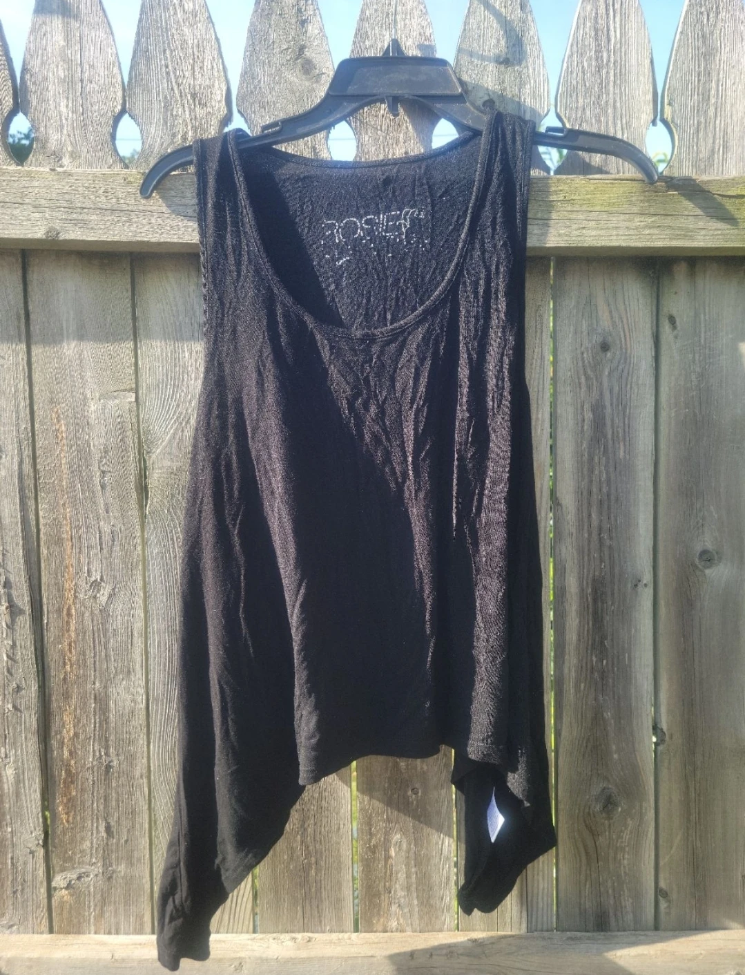 Rosie's Posies Black Tank Top