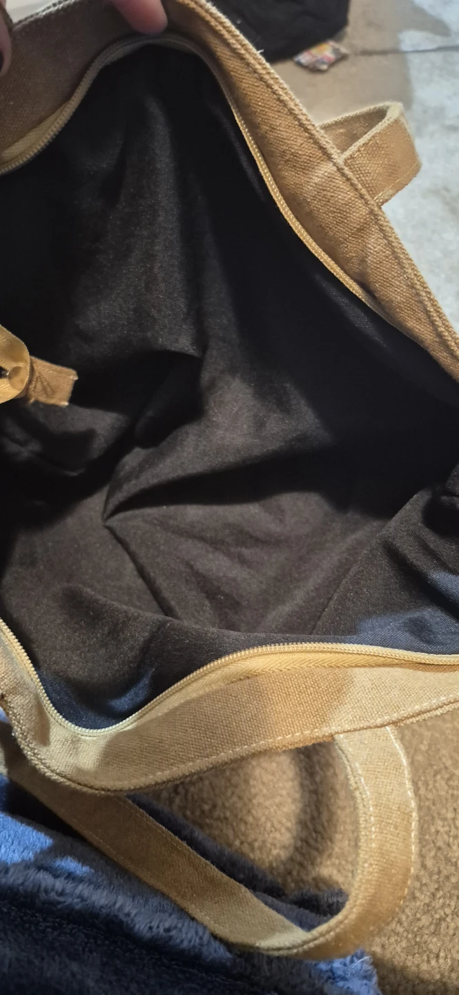 Tan Tote Bag with Black & White Detail - photo 5