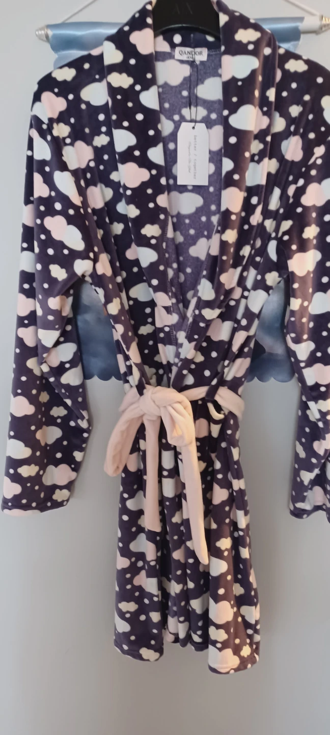 Qandor Cloud Print Robe - Size XL