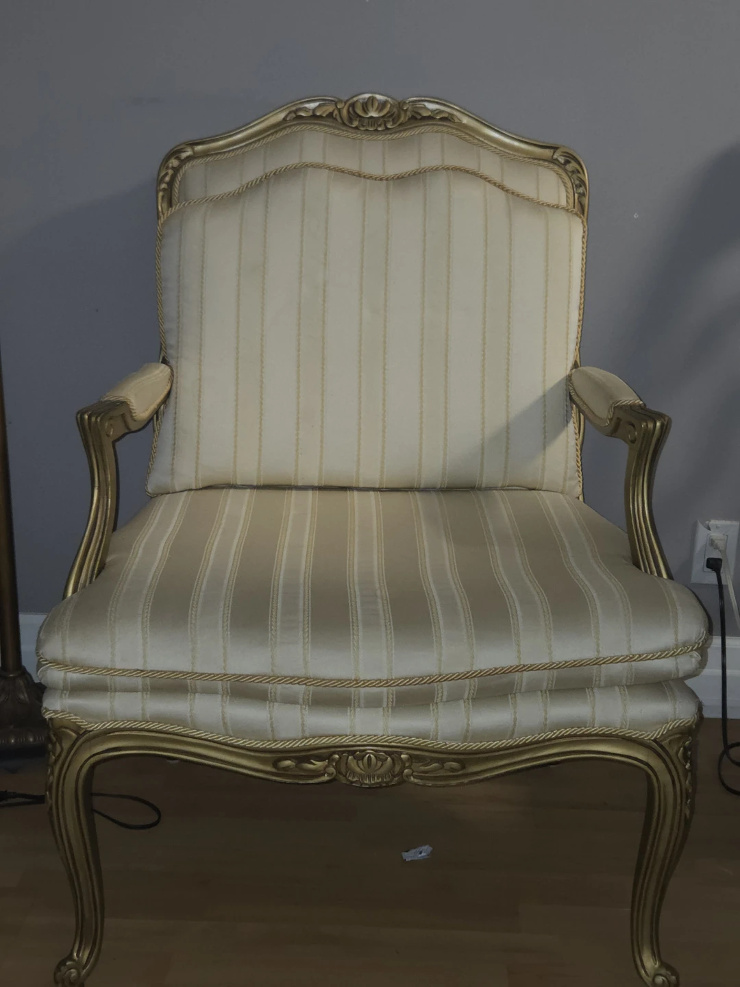 Gold French Provincial Armchair