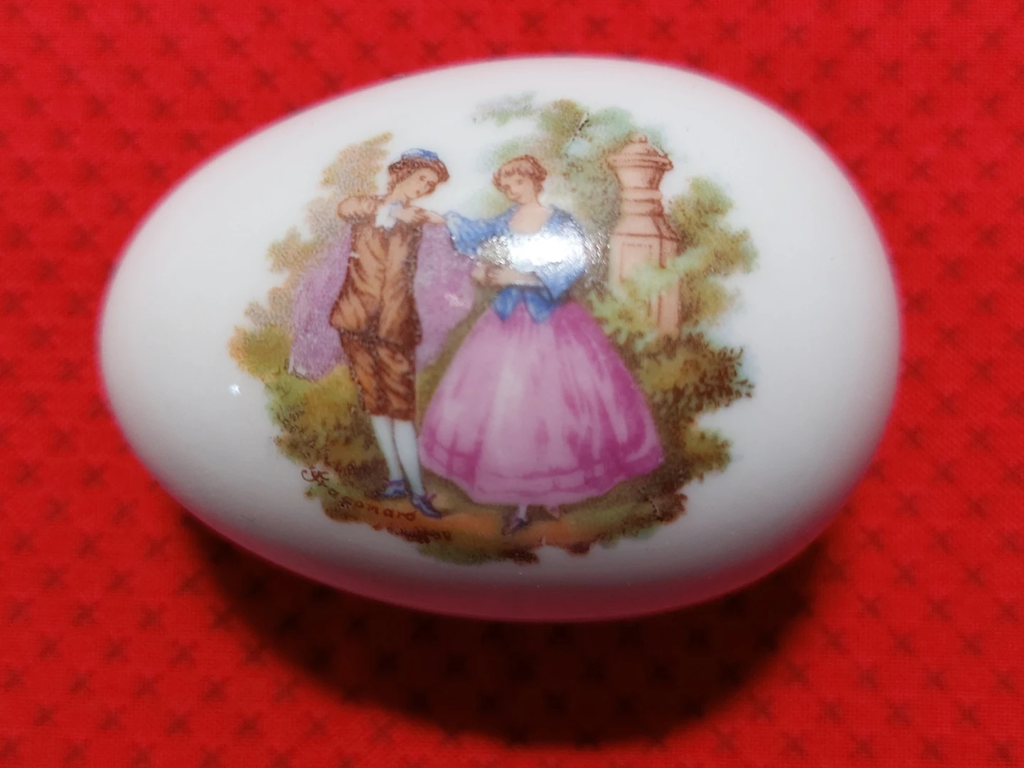 Limoges France Porcelain Egg Trinket Box