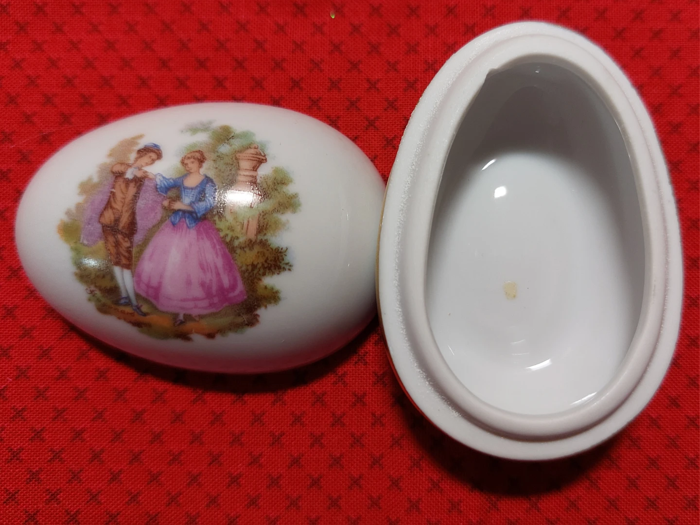 Limoges France Porcelain Egg Trinket Box - photo 2