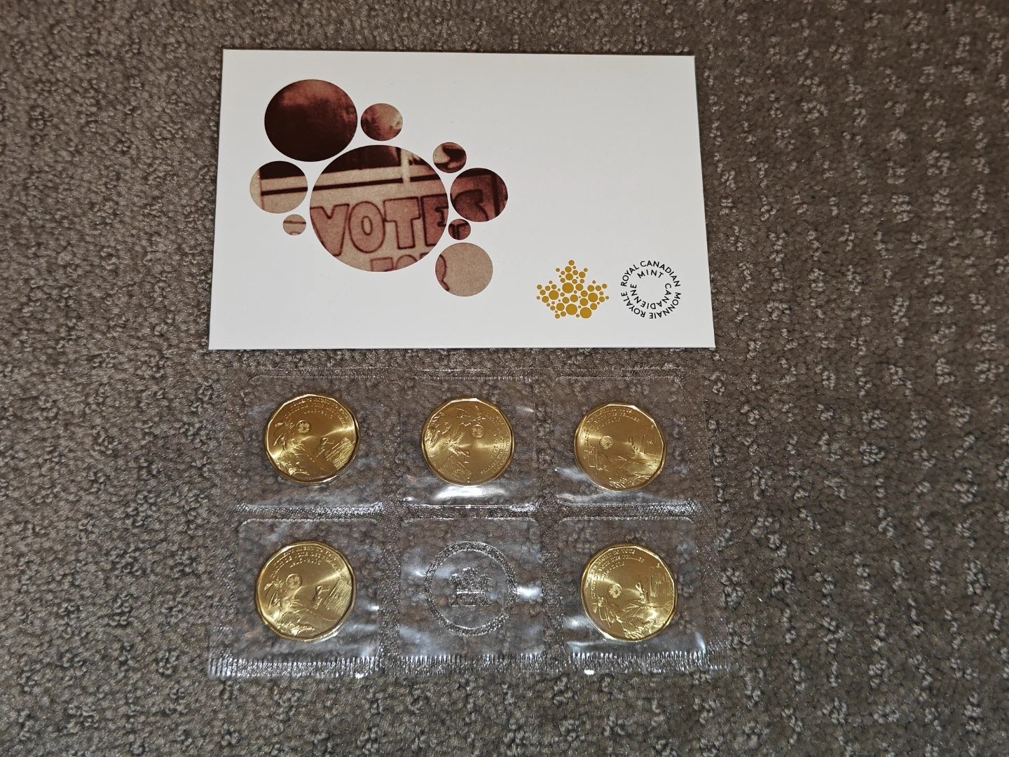 2016 Canada Women’s Right to Vote 100th Anniversary 5-Coin Set