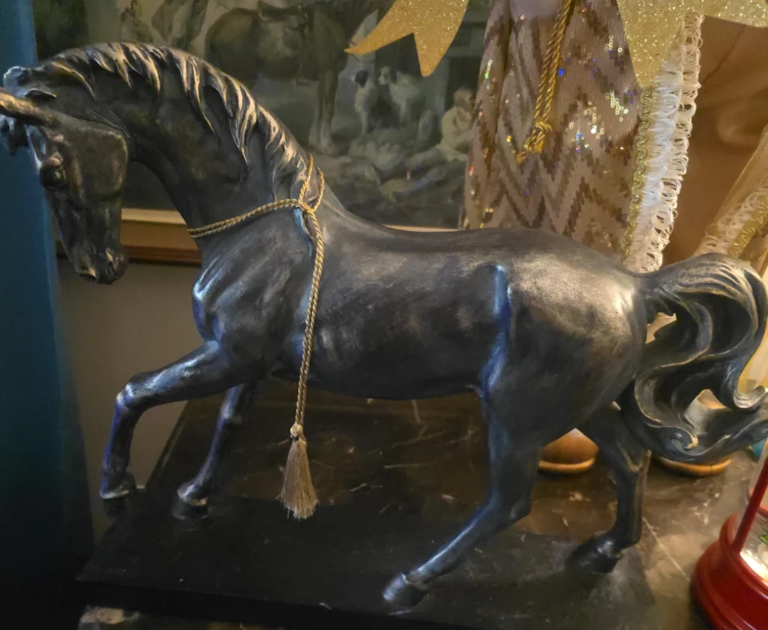 Decorative Horse Figurine with Tassel