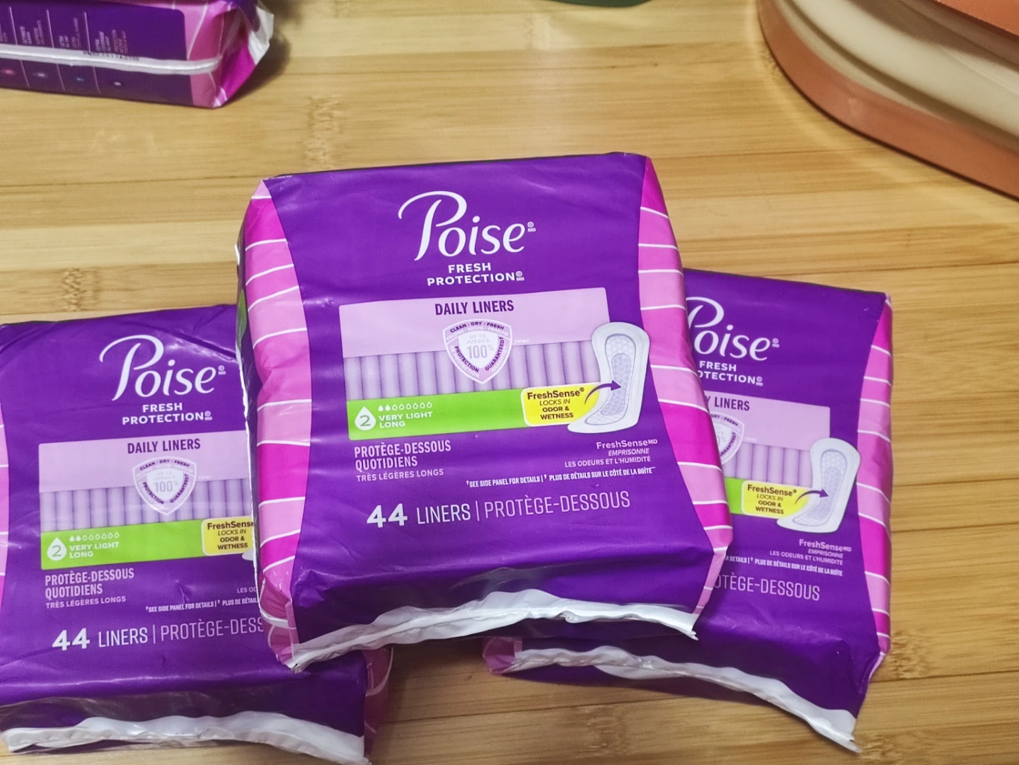 3-packs poise daily linear