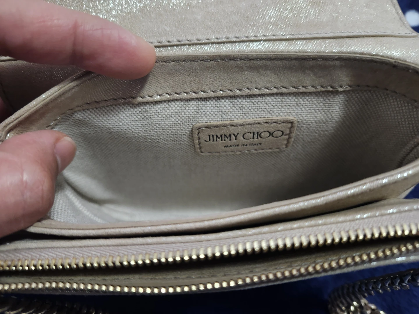 Authentic Jimmy Choo Beige Leather Crossbody Bag - photo 3