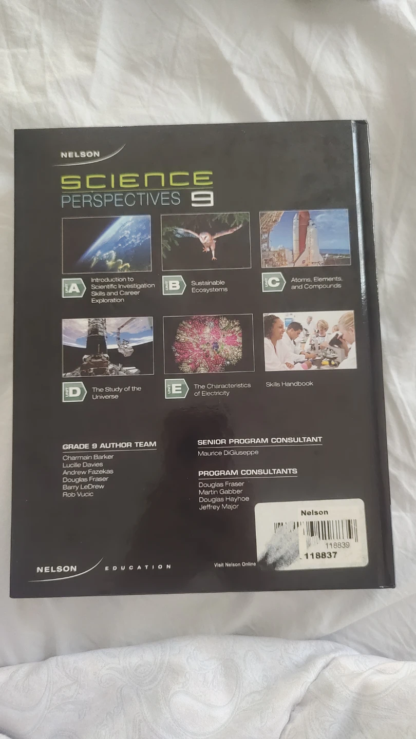 Nelson Science Perspectives 9 Textbook - photo 2