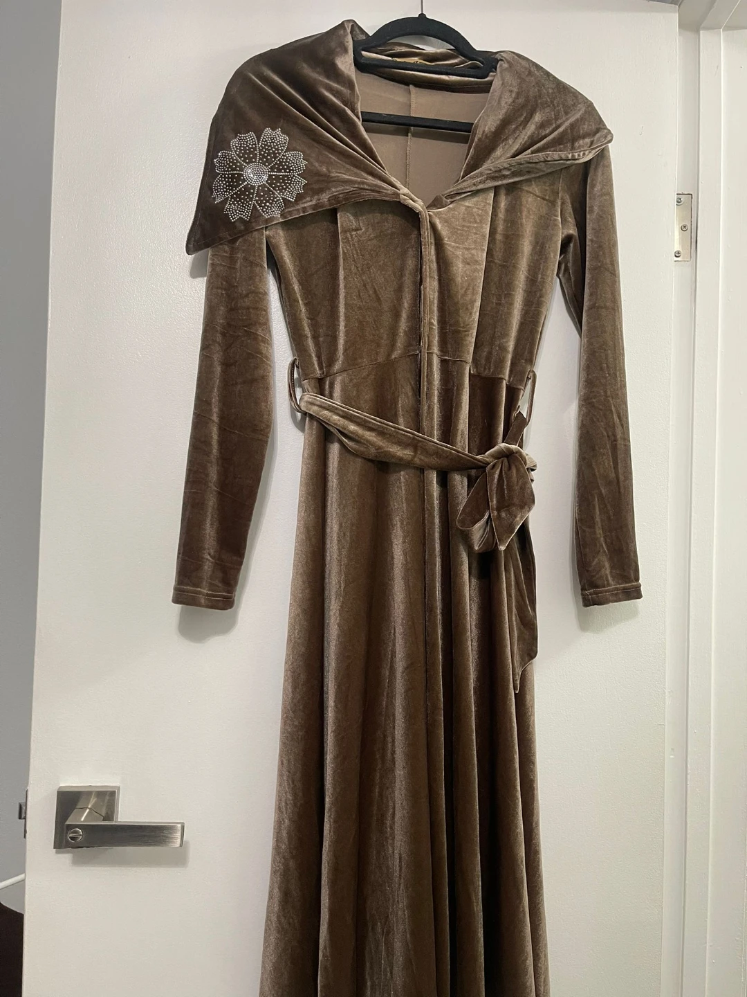 Velvet Dress with Belt - photo 2