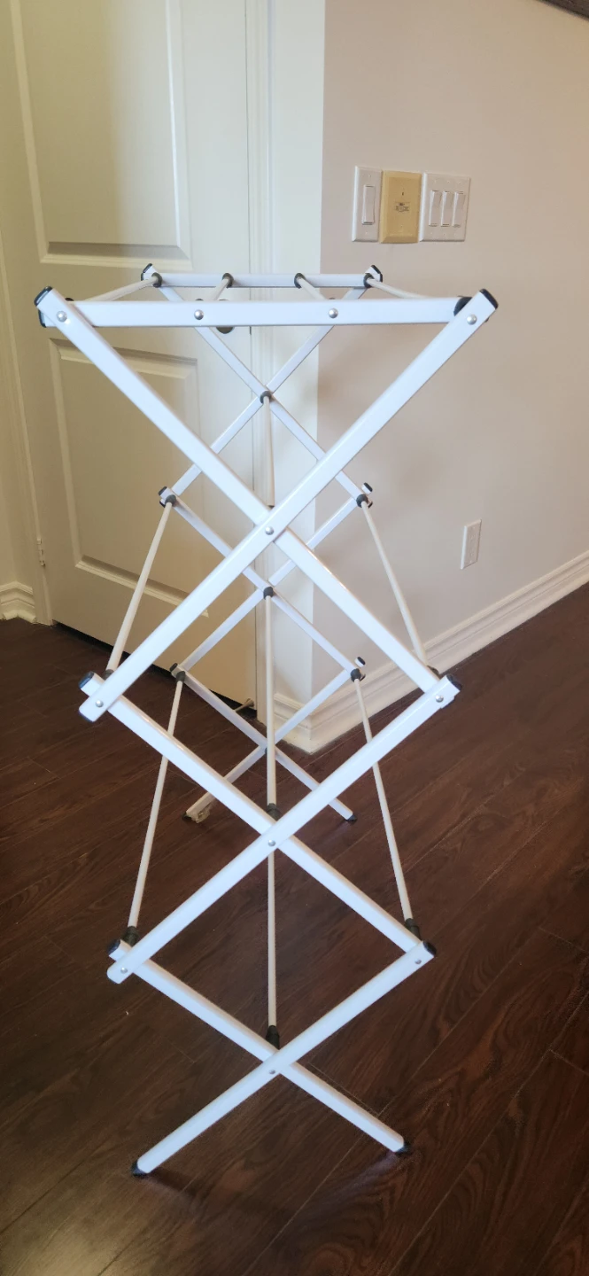 White Foldable Clothes Drying Rack - photo 3
