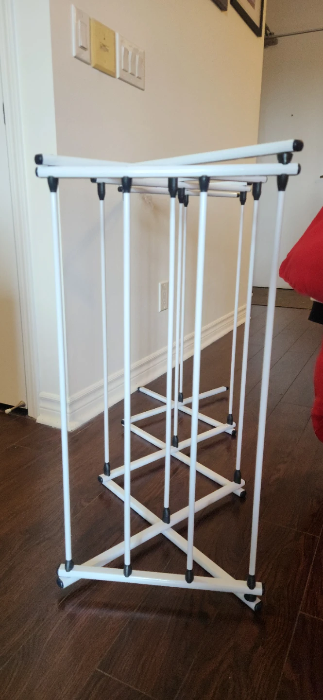White Foldable Clothes Drying Rack - photo 4