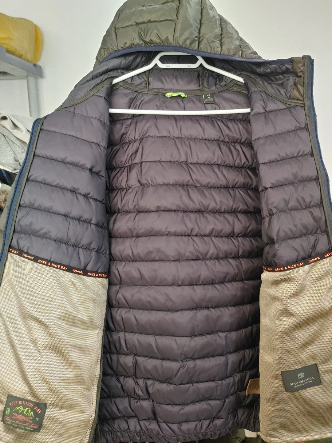 🧡BRAND NEW SCOTCH & SODA LIGHT PUFFER JACKET MENS XL* - photo 4