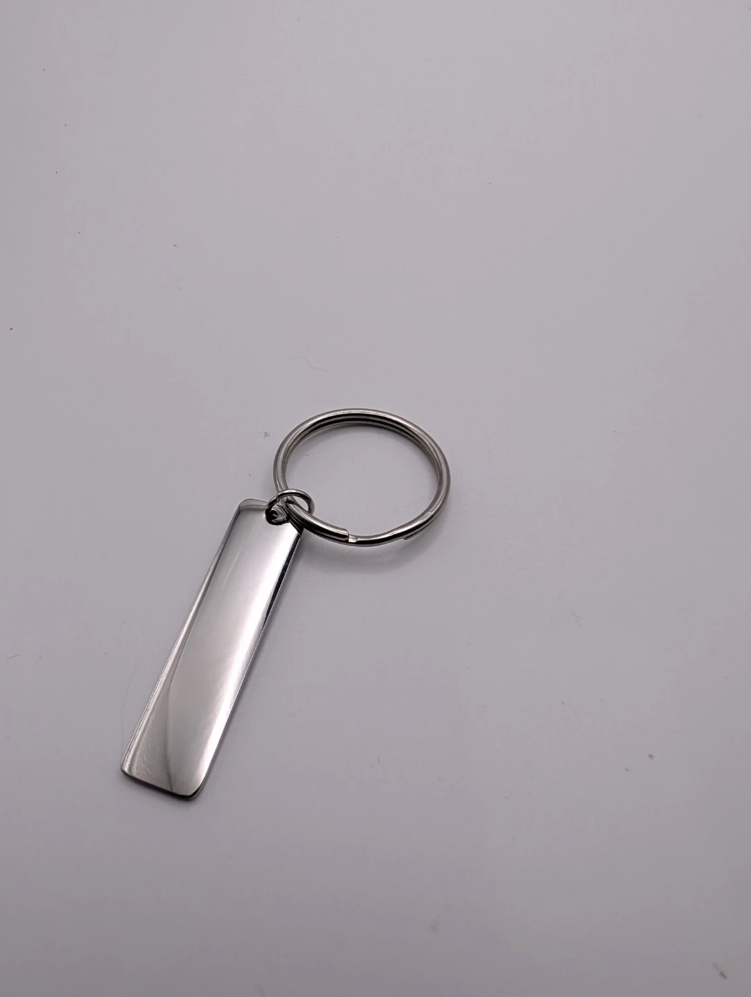 Plain Silver Tone Rectangle Keychain (3 for $10)