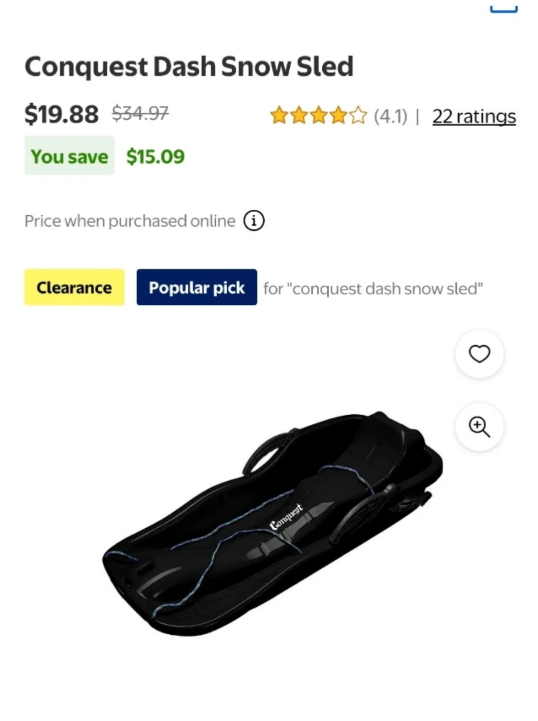 Brandnew Conquest Dash Snow Sled