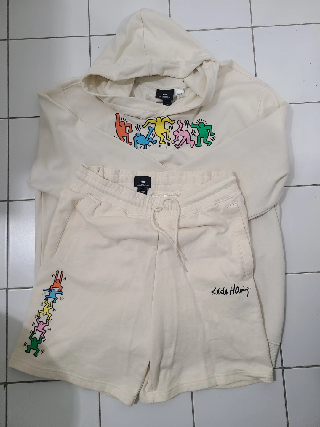 H&M Keith Haring Hoodie & Shorts Set