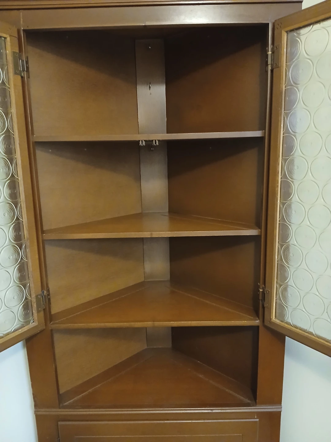 Wooden Corner Cabinet with Glass Doors - photo 3