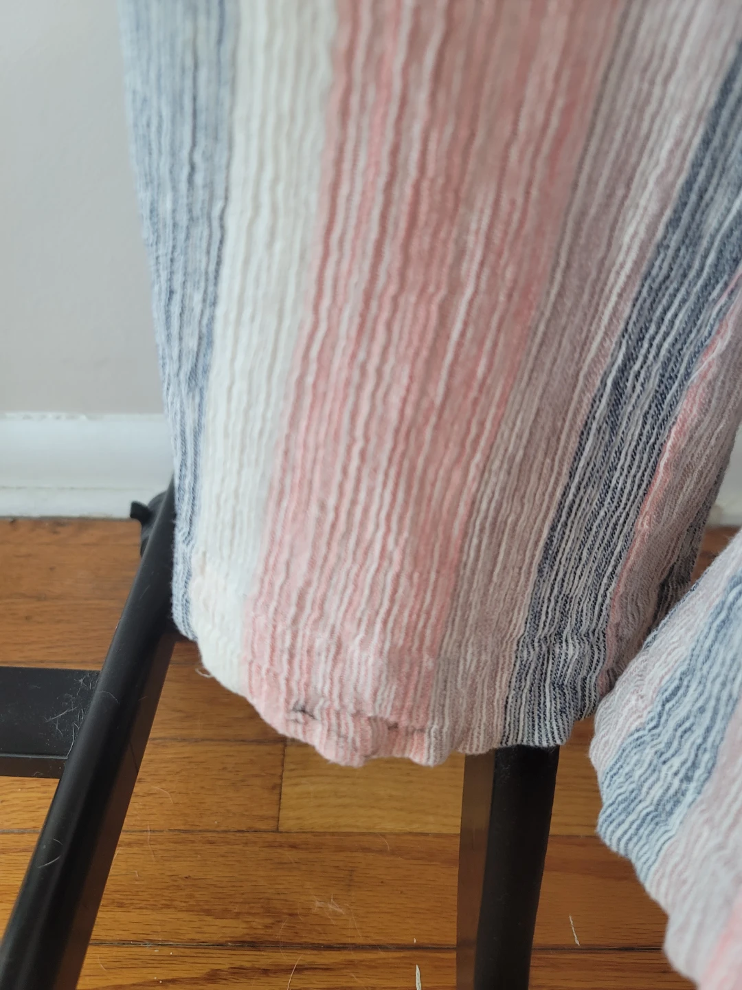 Free People Striped Wide Leg Pants Cotton Coastal Cottage Sz S - photo 5