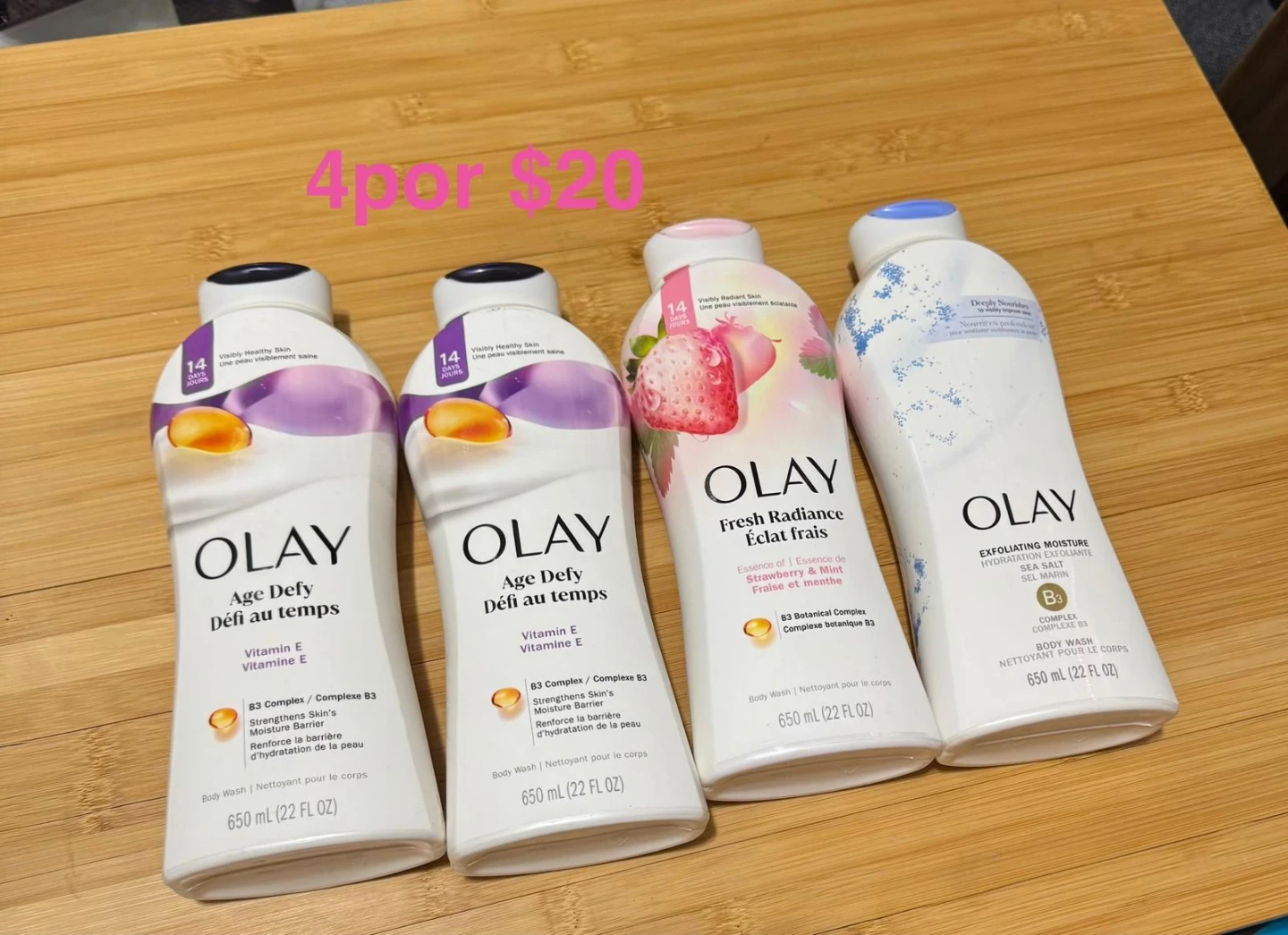 4-pcs Olay body wash