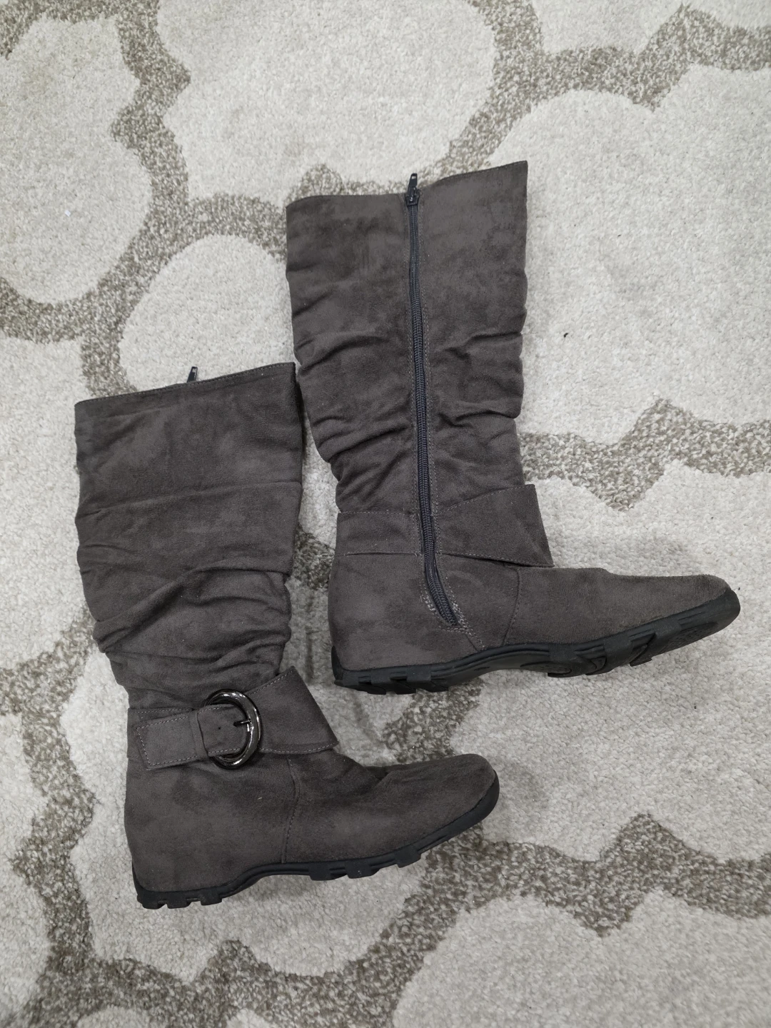 Girls' Grey Boots - Size 7 - photo 2