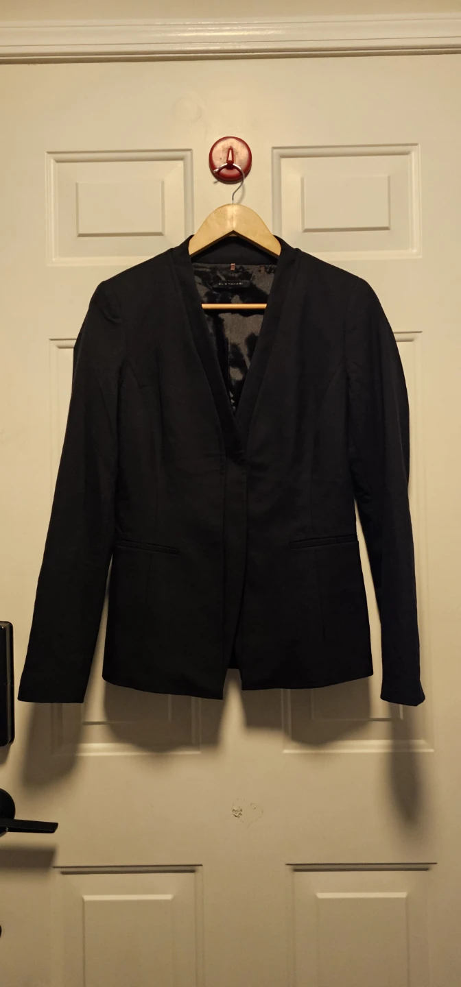 Elie Tahari Black Blazer Jacket UK 10 - photo 2