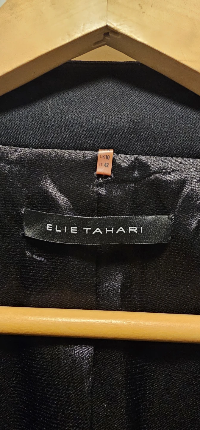 Elie Tahari Black Blazer Jacket UK 10 - photo 3