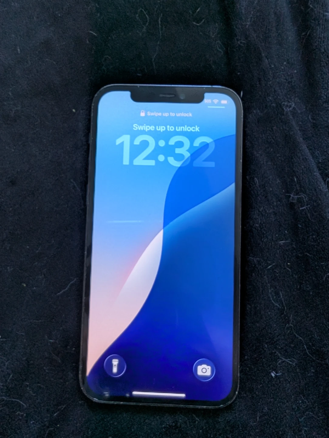 Blue iPhone 12 Pro with cracked back glass - photo 2