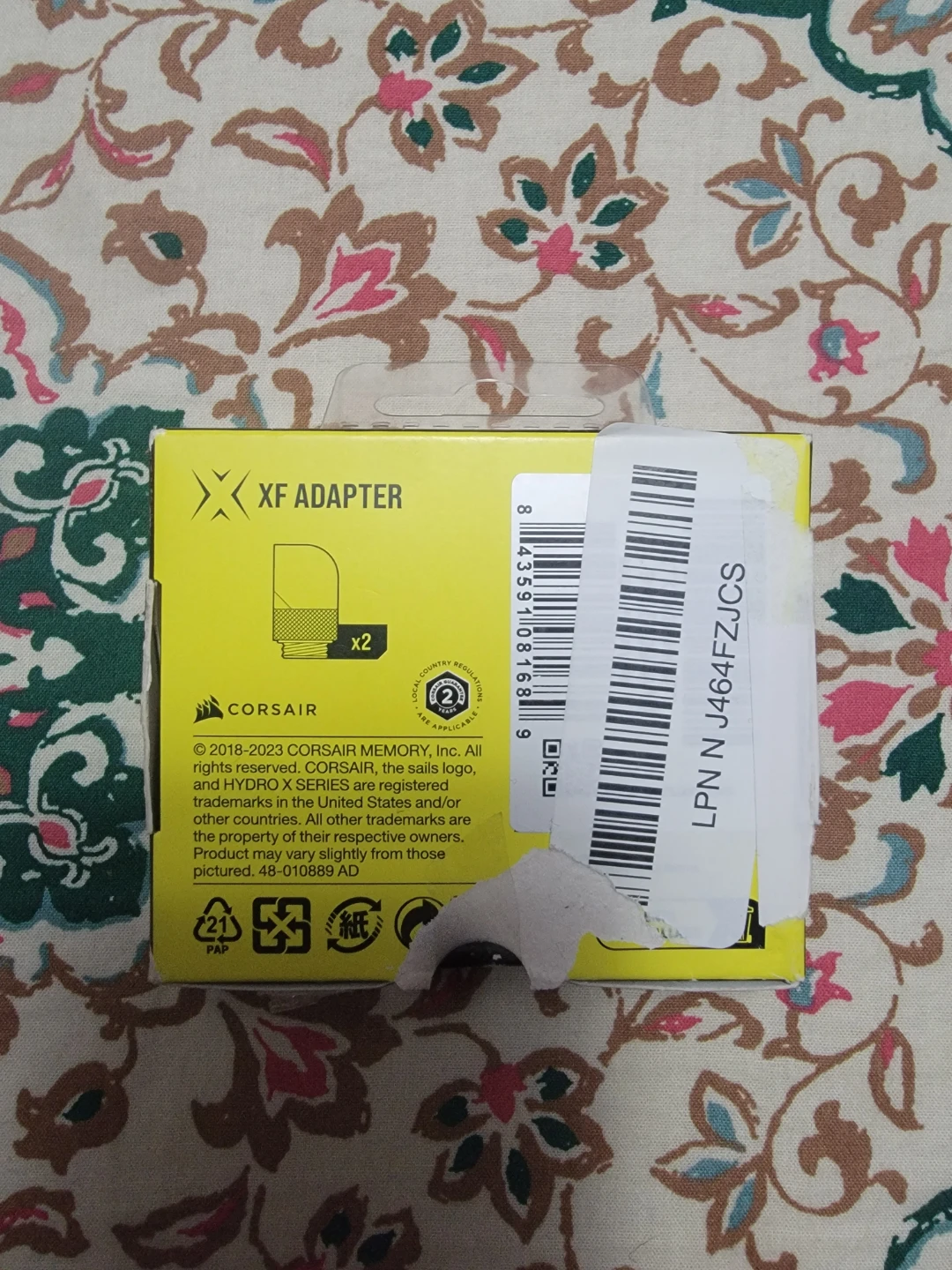 Corsair Hydro X Series XF Rotary Adapter - Black - photo 2