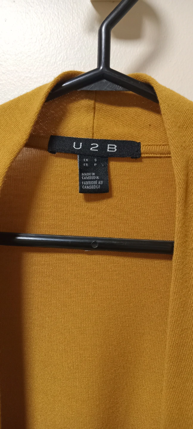 U2B Mustard Yellow Cardigan - Size S - photo 2
