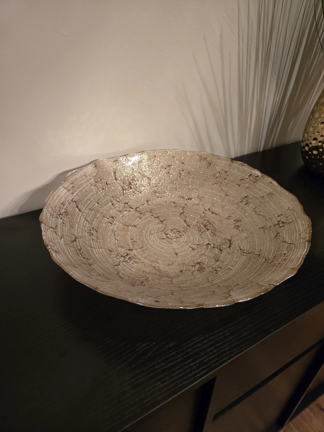 Decorative Gold Glass Bowl