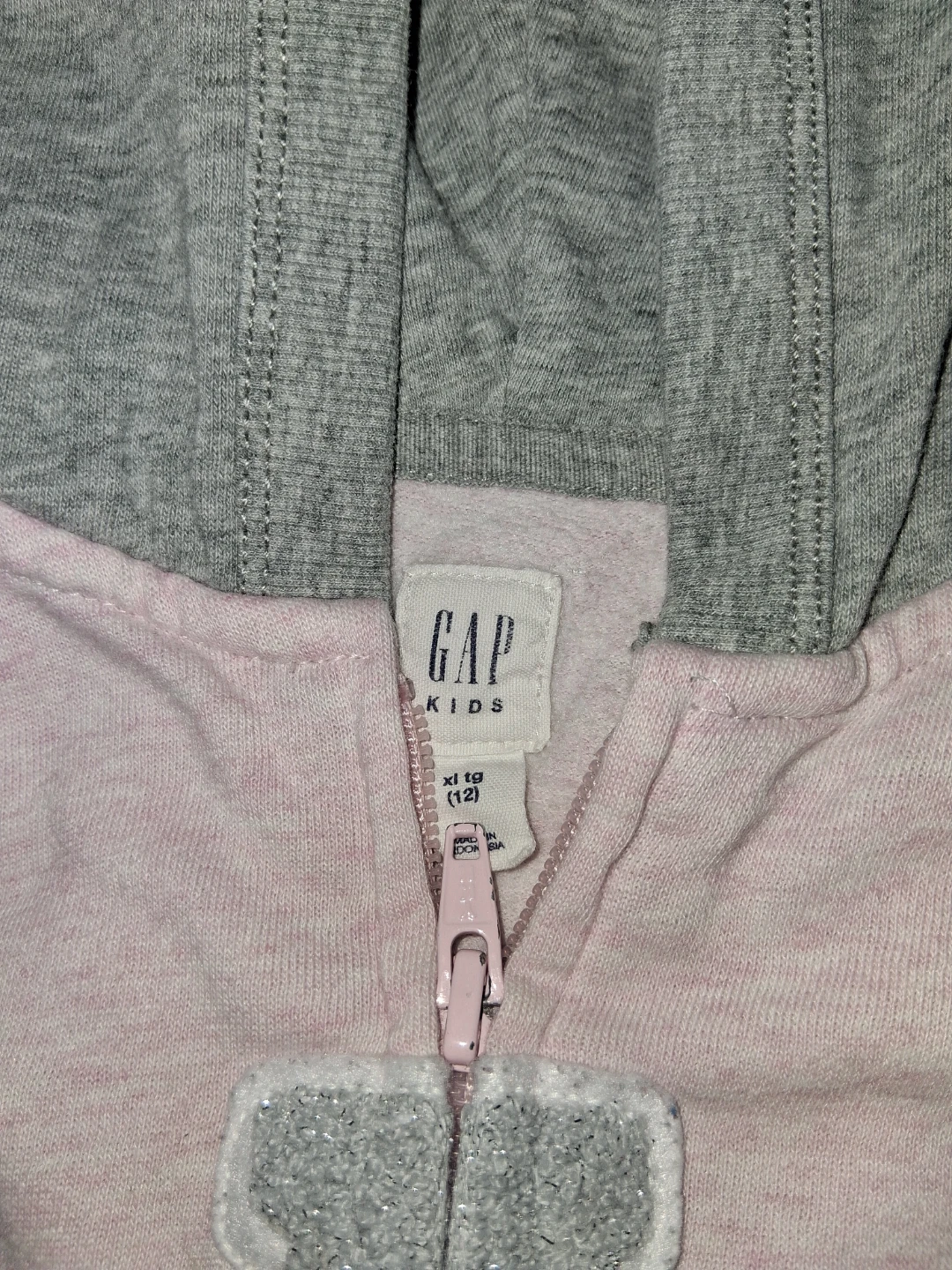 GAP Kids XL(12) Pink/Grey Hoodie - photo 2
